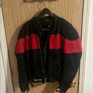 Men's Black and Red Jacket